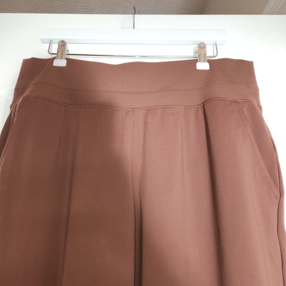 Athleta Venice Pant Brown Size XL Split Flare Pockets & Zip Pockets Wide Leg - Picture 5 of 16